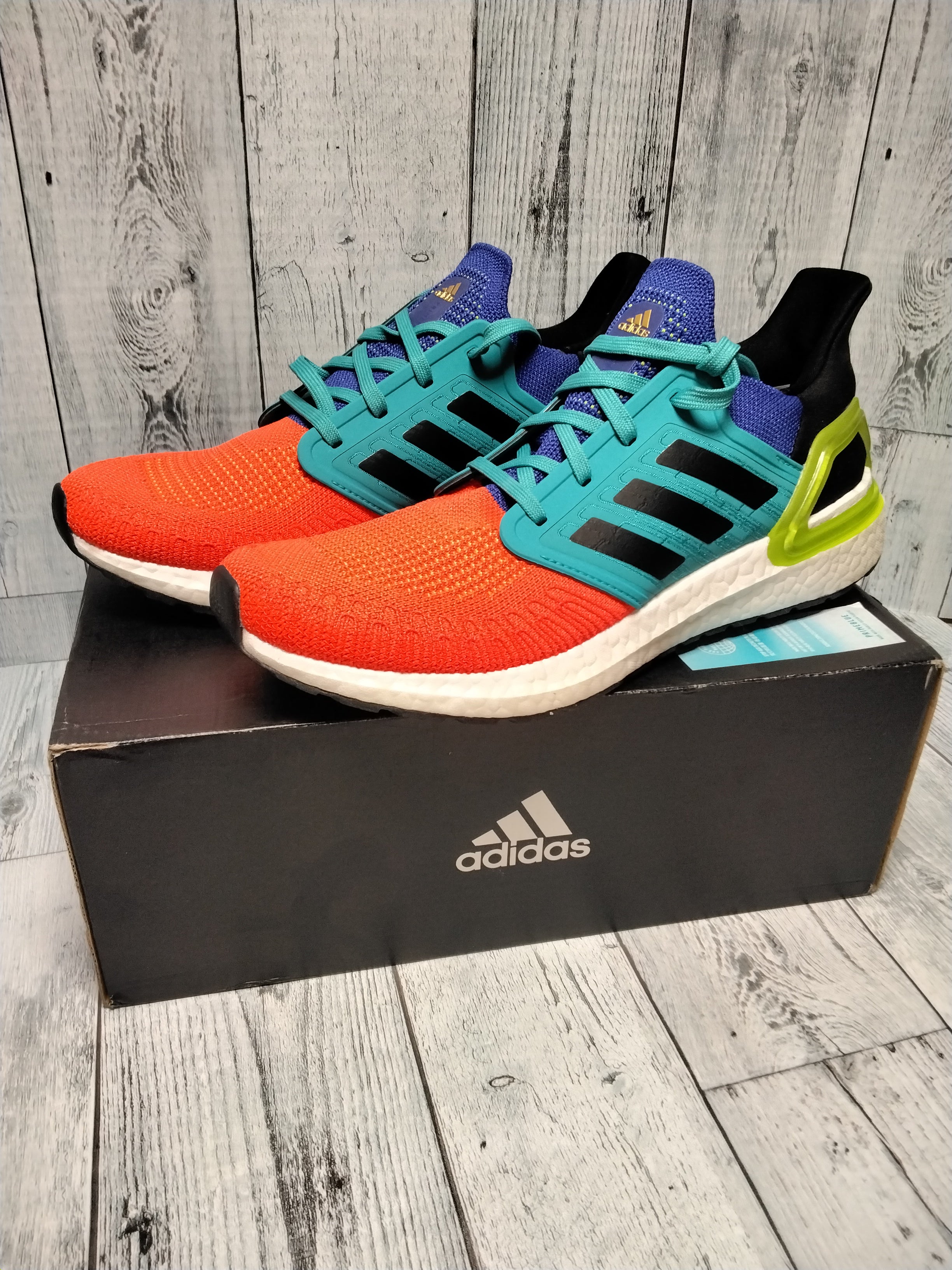 adidas Mens Ultraboost 20 What The Solar 8.5, Solar Red/Core Black/Gold Metallic (7781812338926)